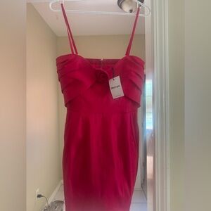 Boohoo Hot Pink Strappy Mini Dress